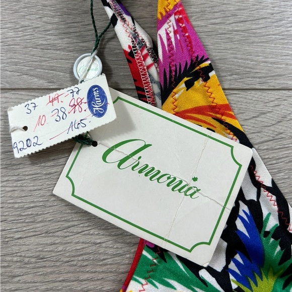 Armonia Vintage Print One Piece Swimsuit Deadstock - Picture 11 of 13